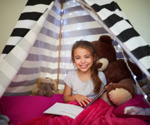 Create a relaxing place for your child to read to boost reading enjoyment.